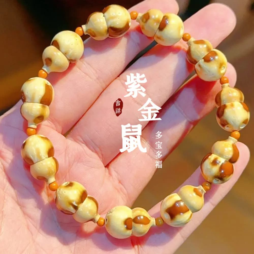 Bracciale in legno con semi di dattero spinoso, fiori di Bodhi e ciotole di coda di rondine, gioiello curioso unisex, regalo