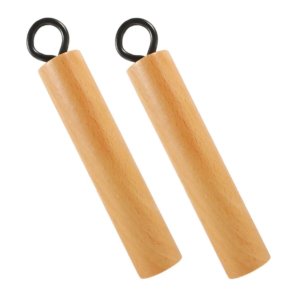 2Pcs Ergonomic Wooden Pot Handle Universal Detachable Cookware Handle Replacement Scald-Proof Heat Resistant Grip for Frying Pan