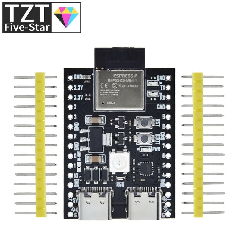 ESP32 / ESP32-C3 WiFi + Bluetooth 5.0 Internet delle cose Scheda di sviluppo doppia tipo C Scheda centrale ESP32-C3-DevKitM-1 per Arduino