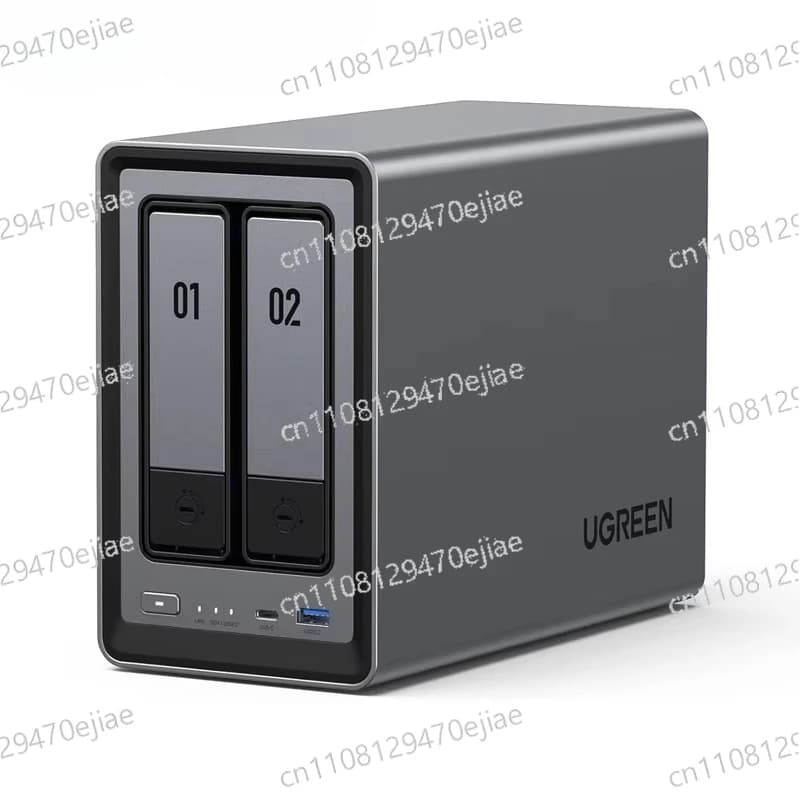 DXP2800 Intel N100 NAS – Storage Desktop a 2 Bay con CPU Quad-Core, 8GB DDR5 e HDMI 4K (Senza Dischi)