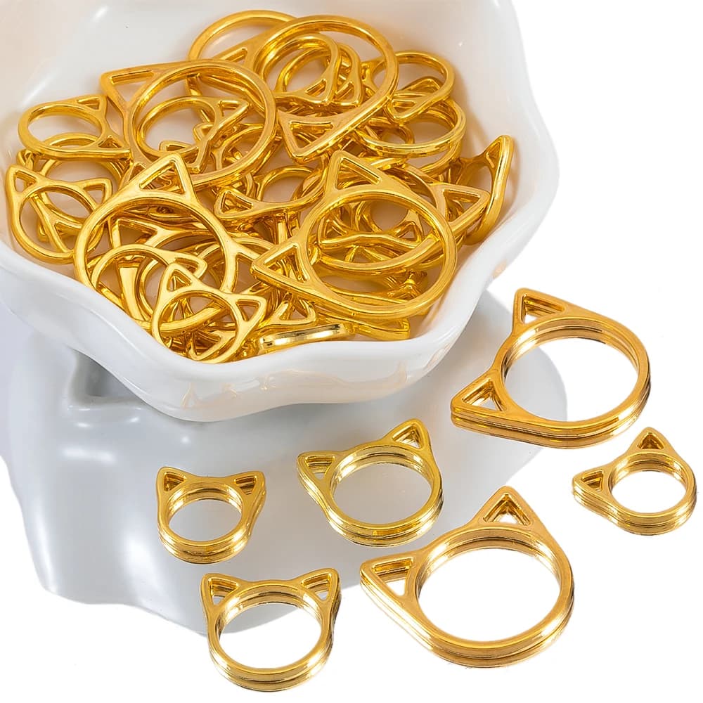 20pcs ciondoli a forma di gatto tre dimensioni ciondoli stile carino ciondoli per gioielli che fanno bracciali fai da te collane orecchini accessori