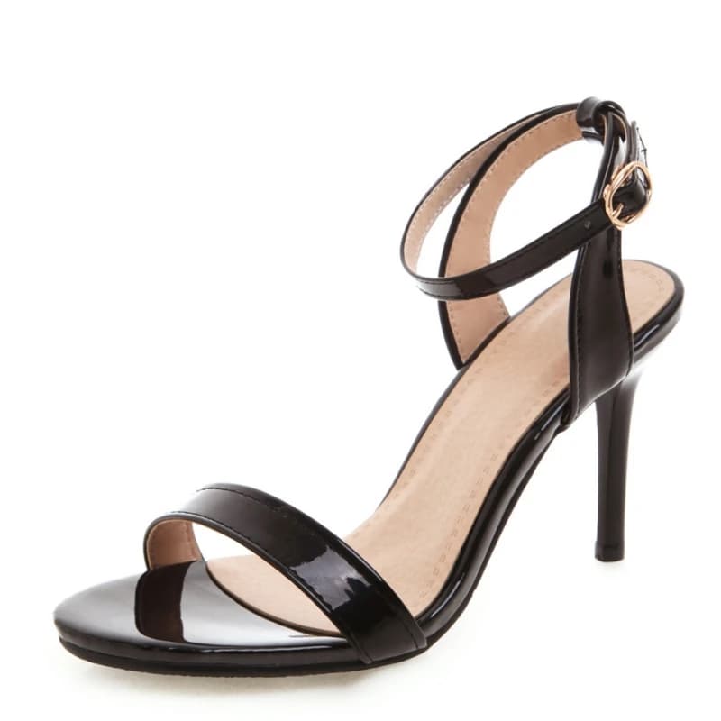 Sandali estivi Scarpe per donna Tacchi alti Infradito Taglia grande 44 50 Cinturini alla caviglia Rosso Bianco Scarpe da ballo per feste da donna