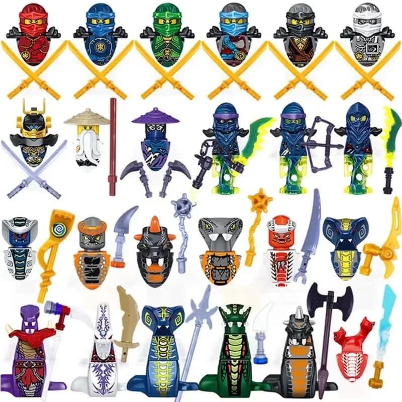 HEROCROSS Ninja Anime Figura Jay Kai Shinobi Lloyd Garmadon Nya Film Mattoni Bambole Mini Action Toy Figura Building Blocks Regalo