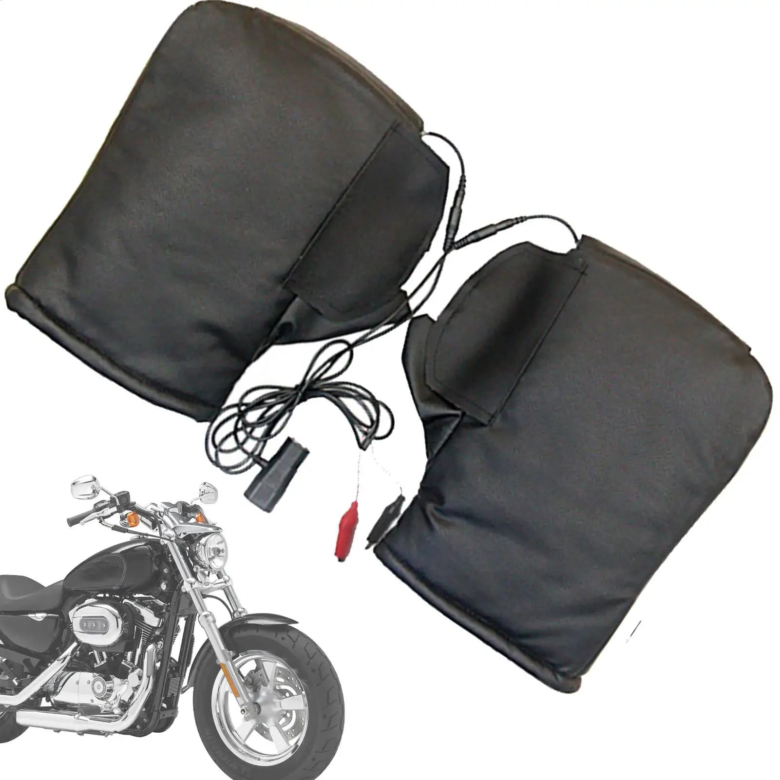 Manicotti per manubrio riscaldati Guanti da moto invernali Manopole calde impermeabili antivento per motoslitta ATV Scooter Guida per la stagione fredda