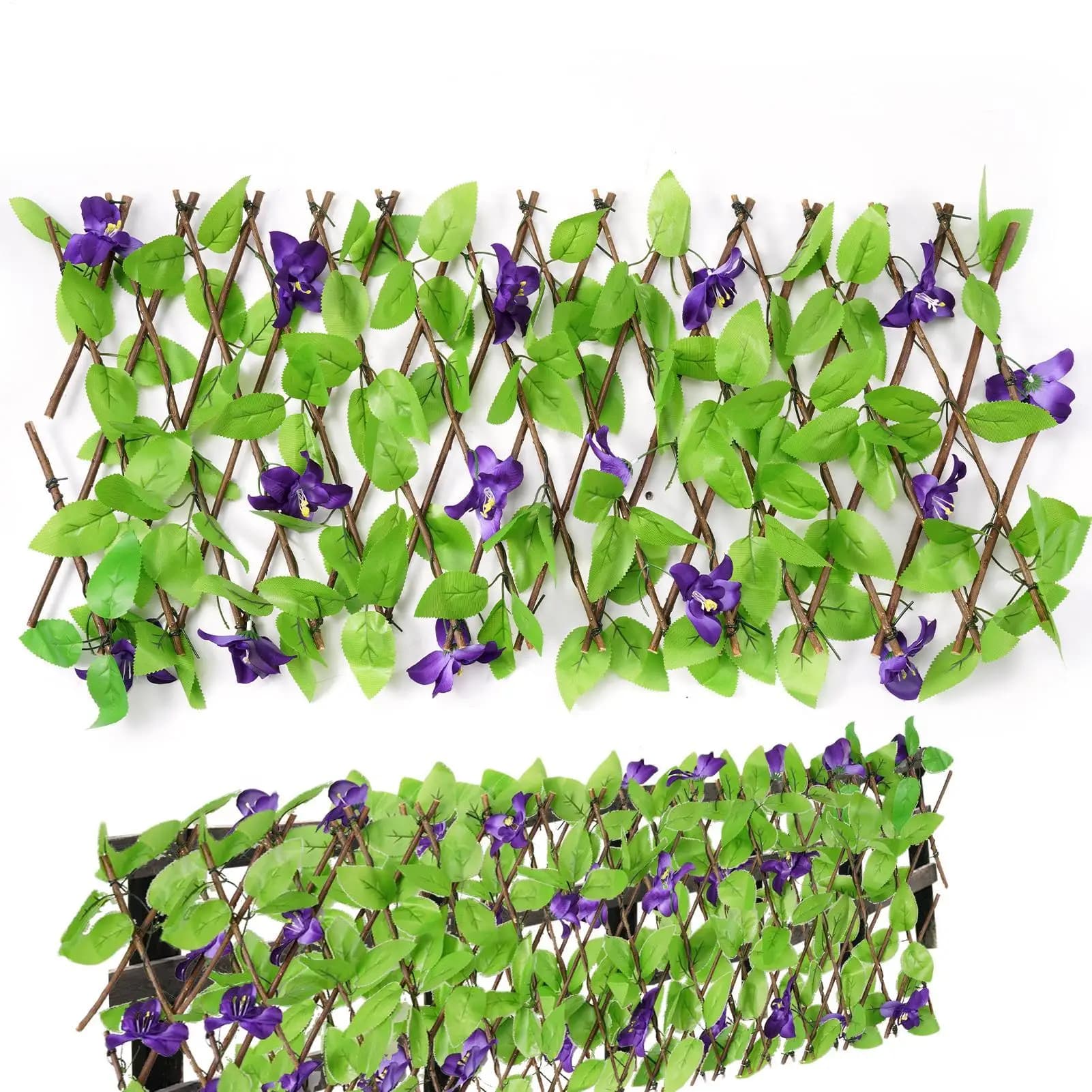 Artificial Hedge Fake Leaf Wall Greenery Hedge Plant Privacy Fence Screen for Home Outdoor Garden Balcony Decoration