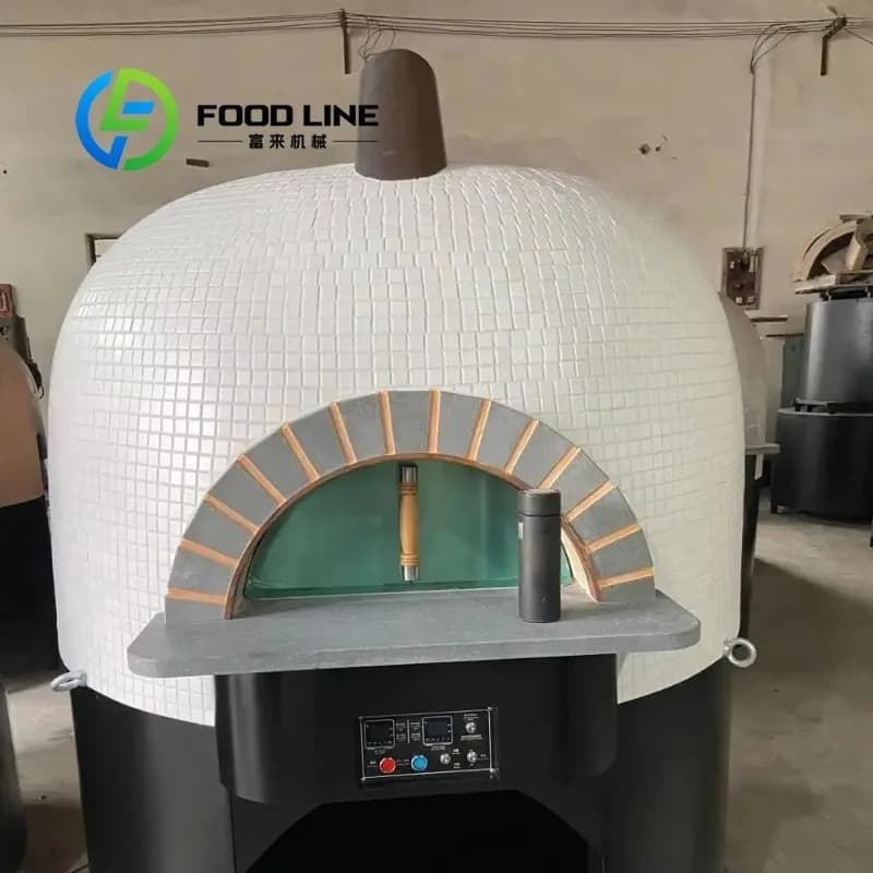 Forno elettrico per pizza commerciale in acciaio inossidabile Forno per esterni Mosaico Pietra Legna da ardere Accessori da cucina Ceramica personalizzata