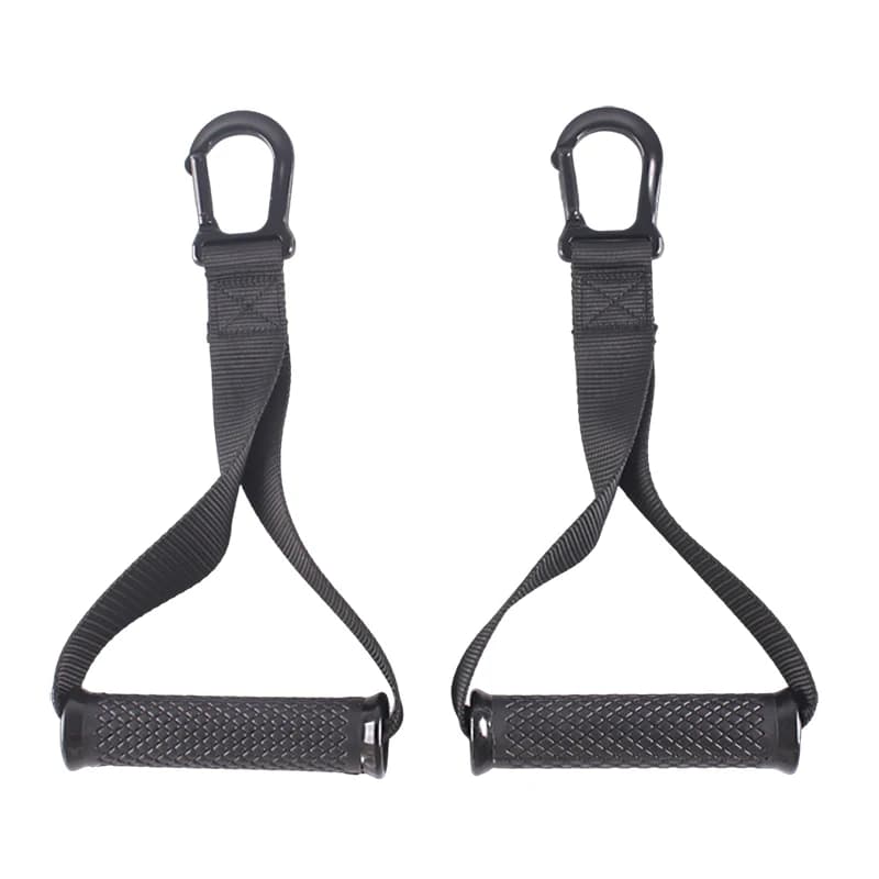 Maniglie resistenti per l'allenamento della forza, maniglia di fila, macchine robuste e antiscivolo o per cavi, barra di trazione LAT, fitness portatile