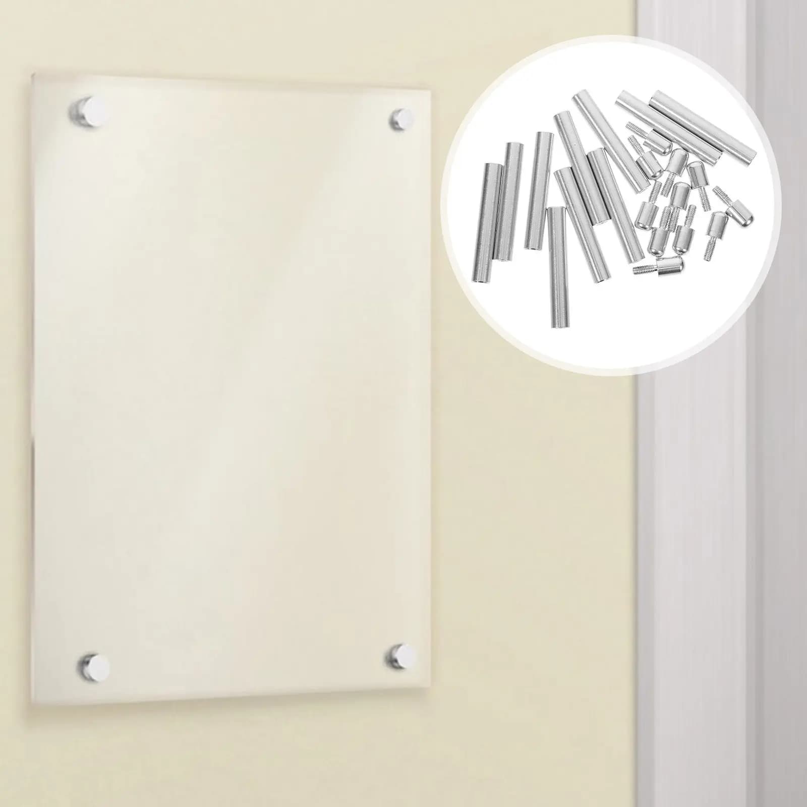 10Pcs Aluminum Alloy Standoff Screws for Wall Sign Mounting Picture Frame Acrylic Glass Art Display Heavy Duty Sturdy Modern