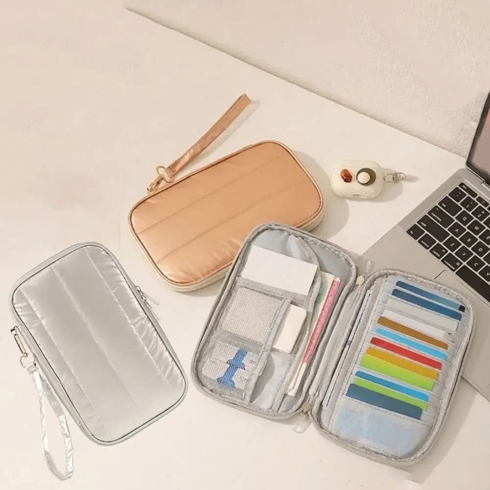 Large Capacity Multi-layer Passport Bag Safe with Handle Credit Card Holder Waterproof Passport Protective Cover for Home