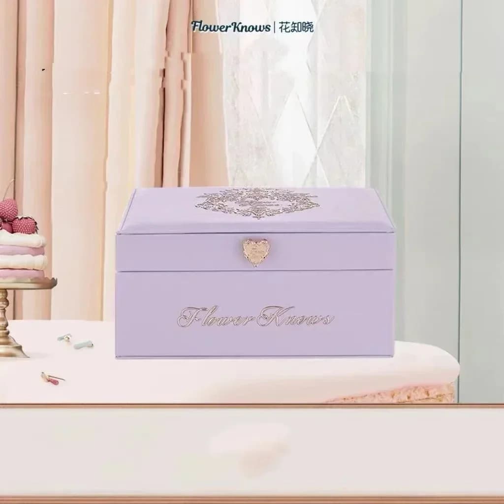 Scatola Portagioie Flower Know Strawberry Rococo Purple, Edizione Limitata, Contenitore per Oggetti, Design Elegante e Lussuoso, Regalo Raffinato