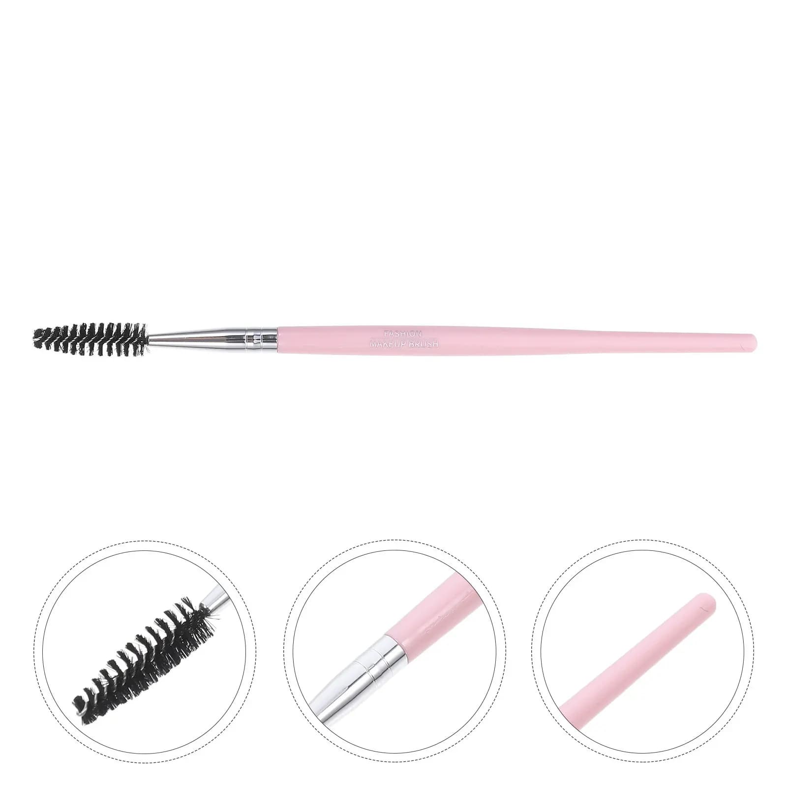 Professional Brush for Eyelashes and Eyebrows, Flexible Spiral Combs for Modeling Eyebrows, Separating Eyelashes, Mascara Preparation, Travel Comfort, Pink