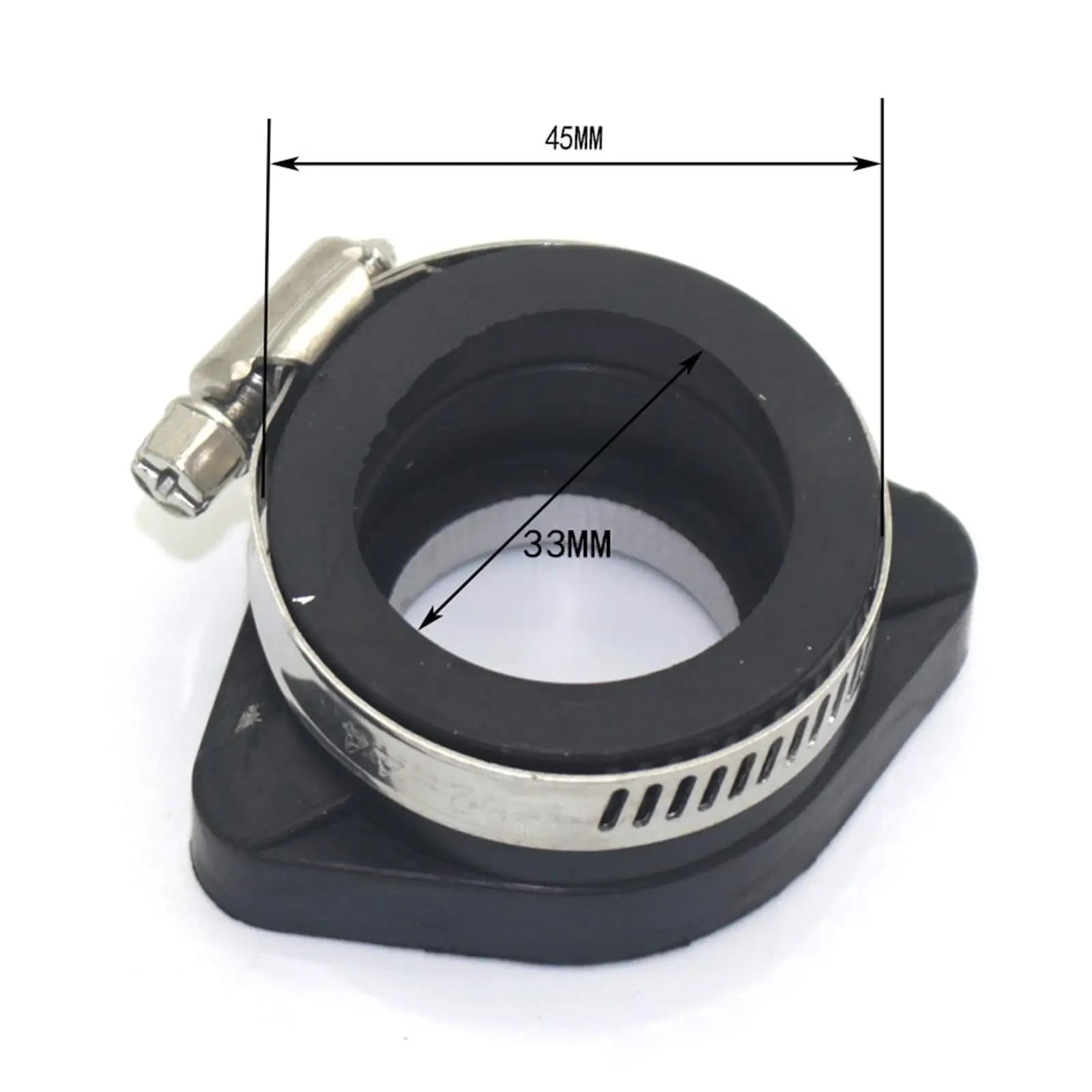 Motor Fuel Flange Gasket Set, Metal Durable, for Mikuni VM24 150cc-250cc, Rubber Suction Tube