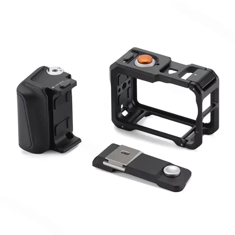 Kit di bloccaggio rapido FEDI-Camera Cage per DJI Osmo Action 6, impugnatura per riprese sportive e Street Snap