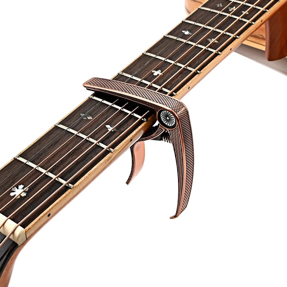 Clip modificata tono capotasto in metallo durevole per accessori per parti di strumenti musicali acustici elettrici per ukulele Molla di fornitura utile