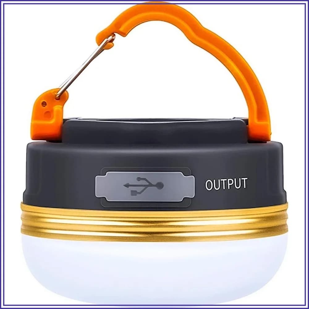 300LM LED Camping Lantern, Rechargeable, Portable, 1800mAh Power Bank, Magnet Base for Emergency