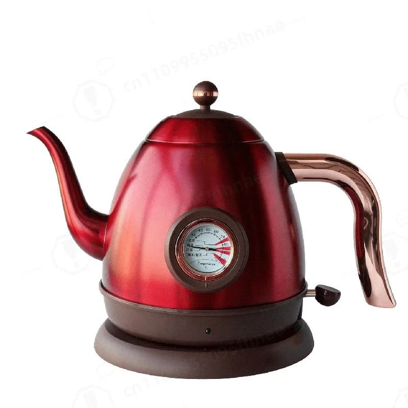 Retro Small Electric Kettle Long Spout Insulated Water Boiler Hotel Home Tea Pot