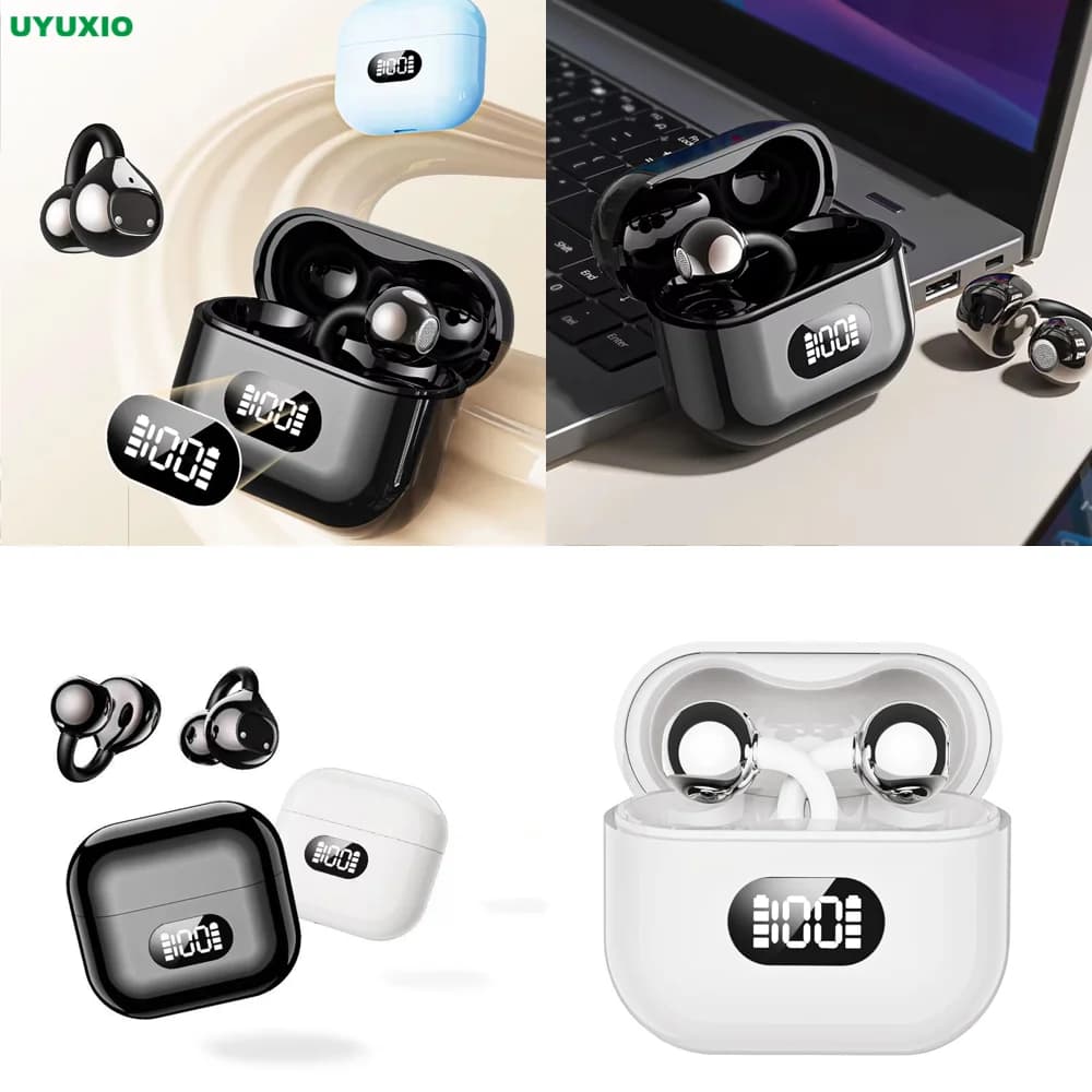 Nuovi Auricolari Wireless con Display LED per Viaggi, Lunga Durata della Batteria, Chiamate Nitide, Cuffie OWS