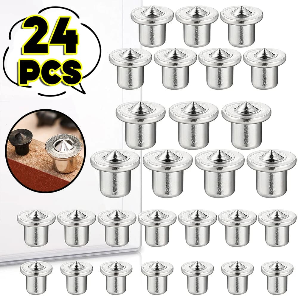 8/24 pezzi punte centrali per trapano tassello pin 6/8/10/12mm localizzatore strumenti per la lavorazione del legno aiuto per tasselli tenone centro punzonatrice set tappi di trasferimento