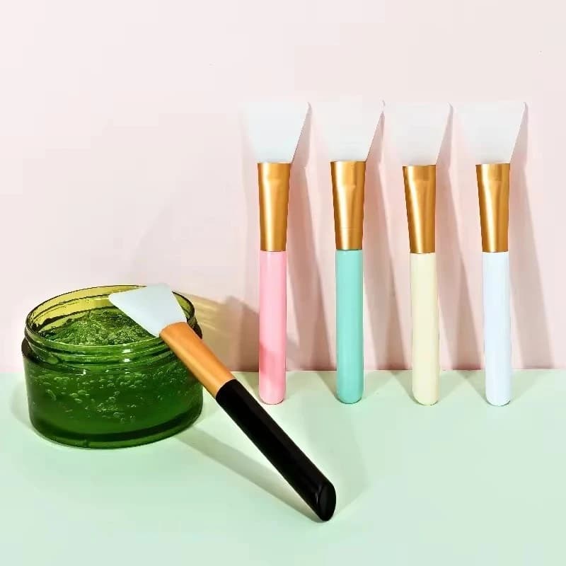 Silicone Facial Mask Brush Face Skin Care Tool Soft-headed DIY Mud Film Adjusting Brush Inclined Tail Apply Face Beauty Tools