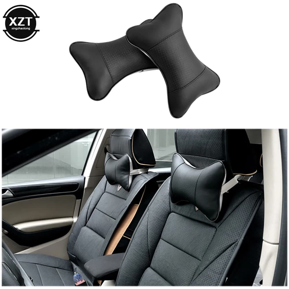 2 pcs headrest for car protection for the neck of the car leather cushion accessories for seats safety cushion for back universal accessories for interior car