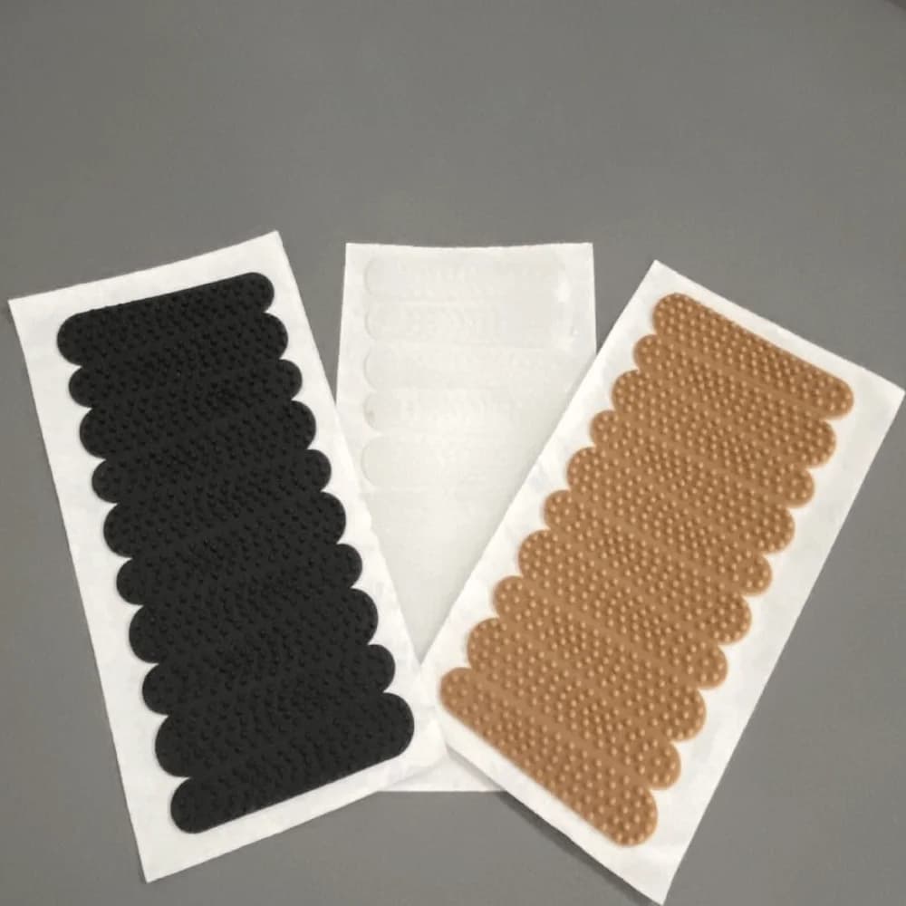 10 strisce di protezione per vestiti in silicone, prevengono i vestiti da scivolare, adesivi antiscivolo in silicone con nastro adesivo universale