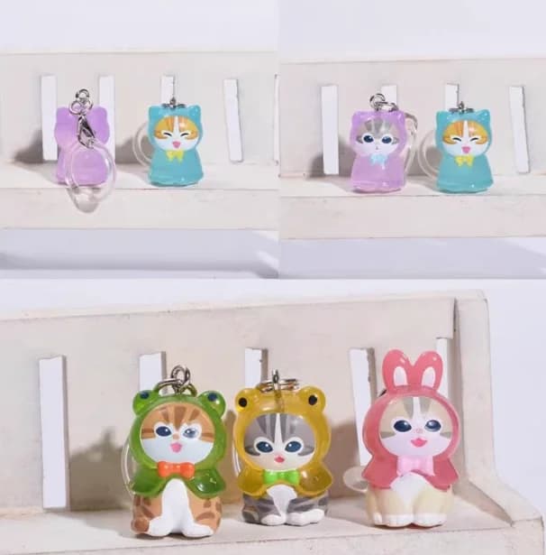 Originale Mofusand Shark Cat impermeabile serie di design scatola cieca Kawaii Mini Action Figure portachiavi zaino ciondolo regali a sorpresa