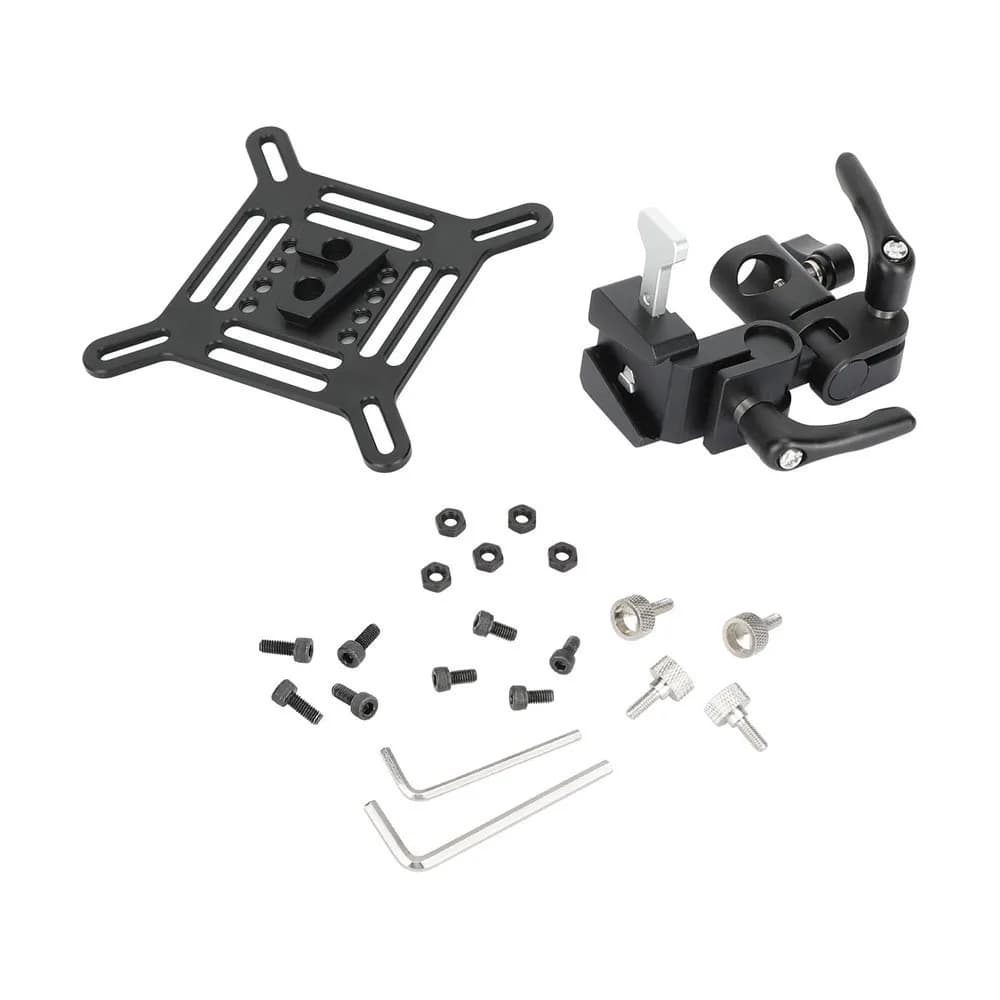 Adjustable Monitor Mount Bracket 75x75mm 100x100mm with Quick Release V-Lock for 13 to 32" LCD Monitor, Light Stand