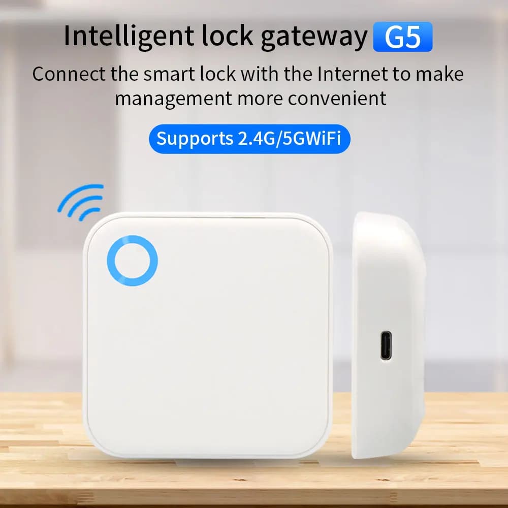 2.4G + 5G TTLOCK WIFI Gateway G5 Bluetooth Mesh Door Lock Gateway G5 per TTHotel TTLOCK APP Hotel Smart Lock Hub