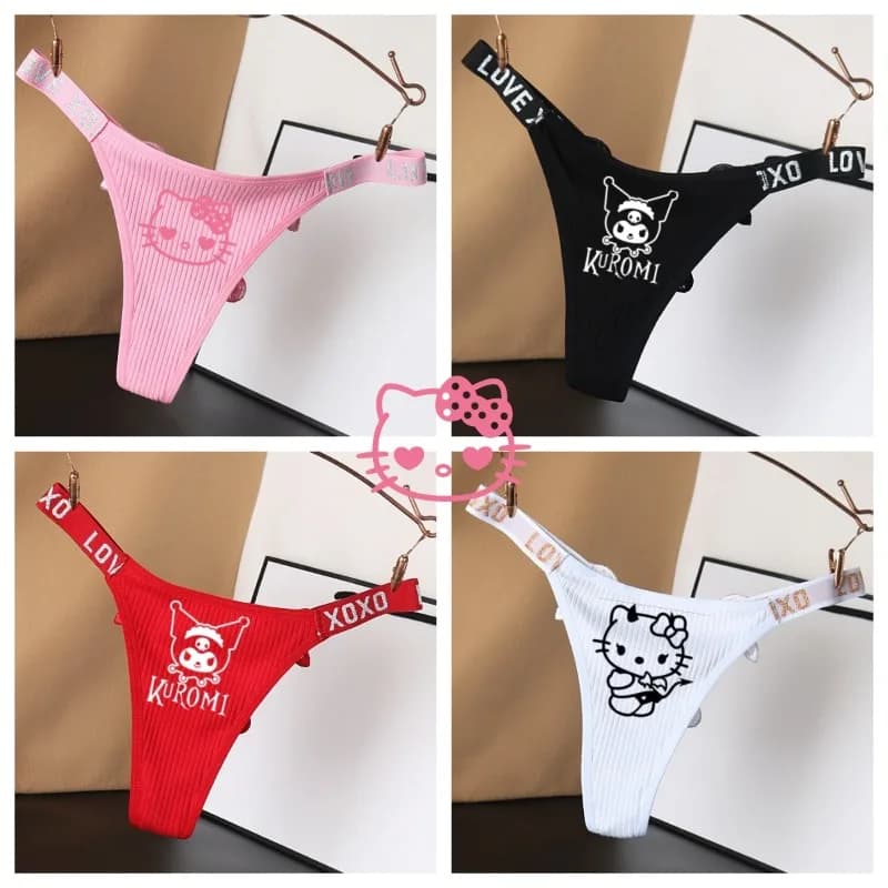Hello Kitty Intimo Nuovo Perizoma Sexy Vita Bassa Vita Pura Filo di Cotone Cintura Triangolo Pantaloncini Accessori Donna All'ingrosso
