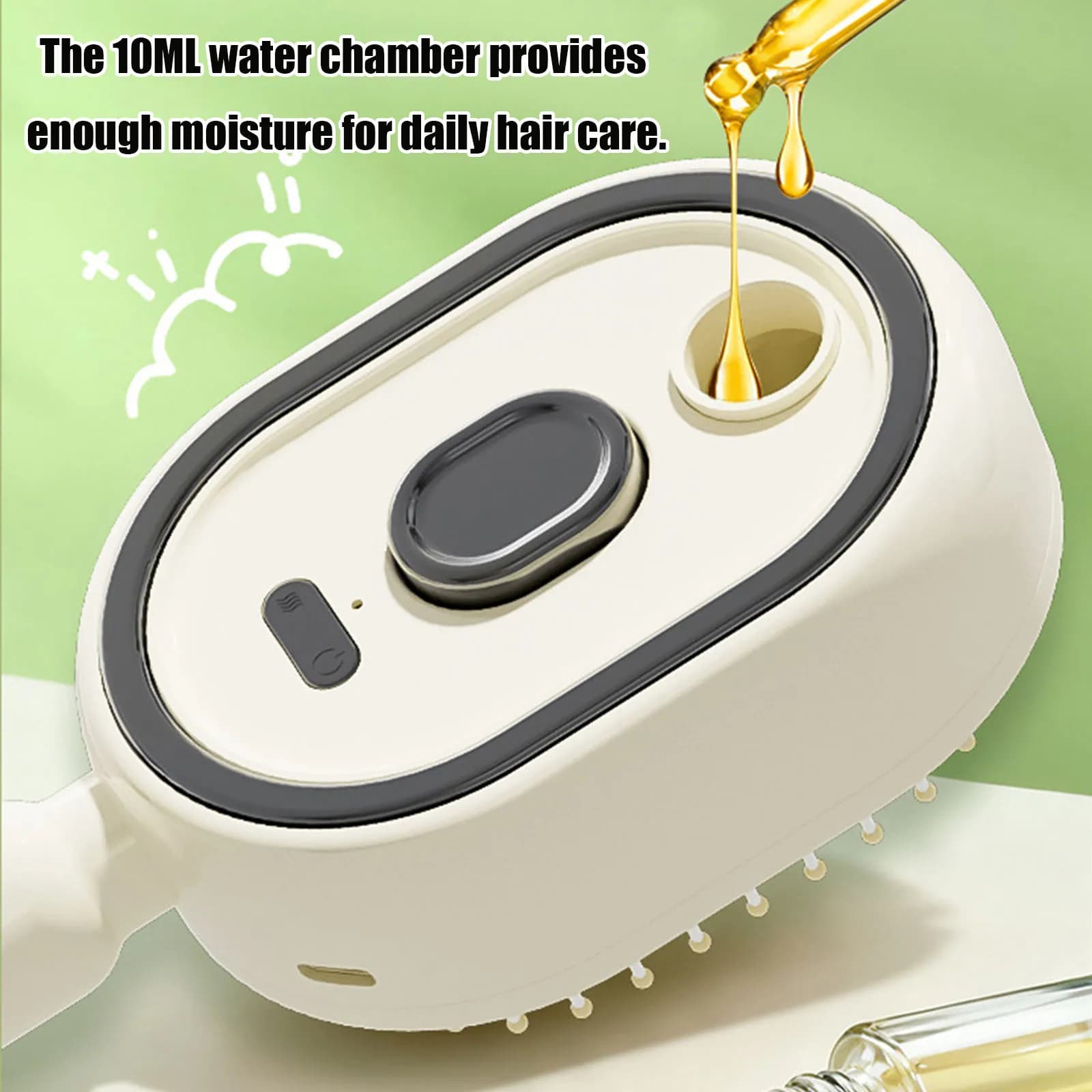 Wet Electrics Hairbrush with Water Spray Rechargeable Steams Hair Straightener USB-C Charging for Both Long & Short Hairs
