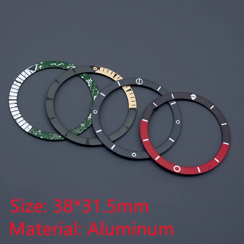 Inserto per Ghiera in Resina e Alluminio per Cassa Orologio da 40mm, Compatibile con SKX007, SRPD, Turtle, Tuna, Accessori per Orologi Subacquei da Uomo