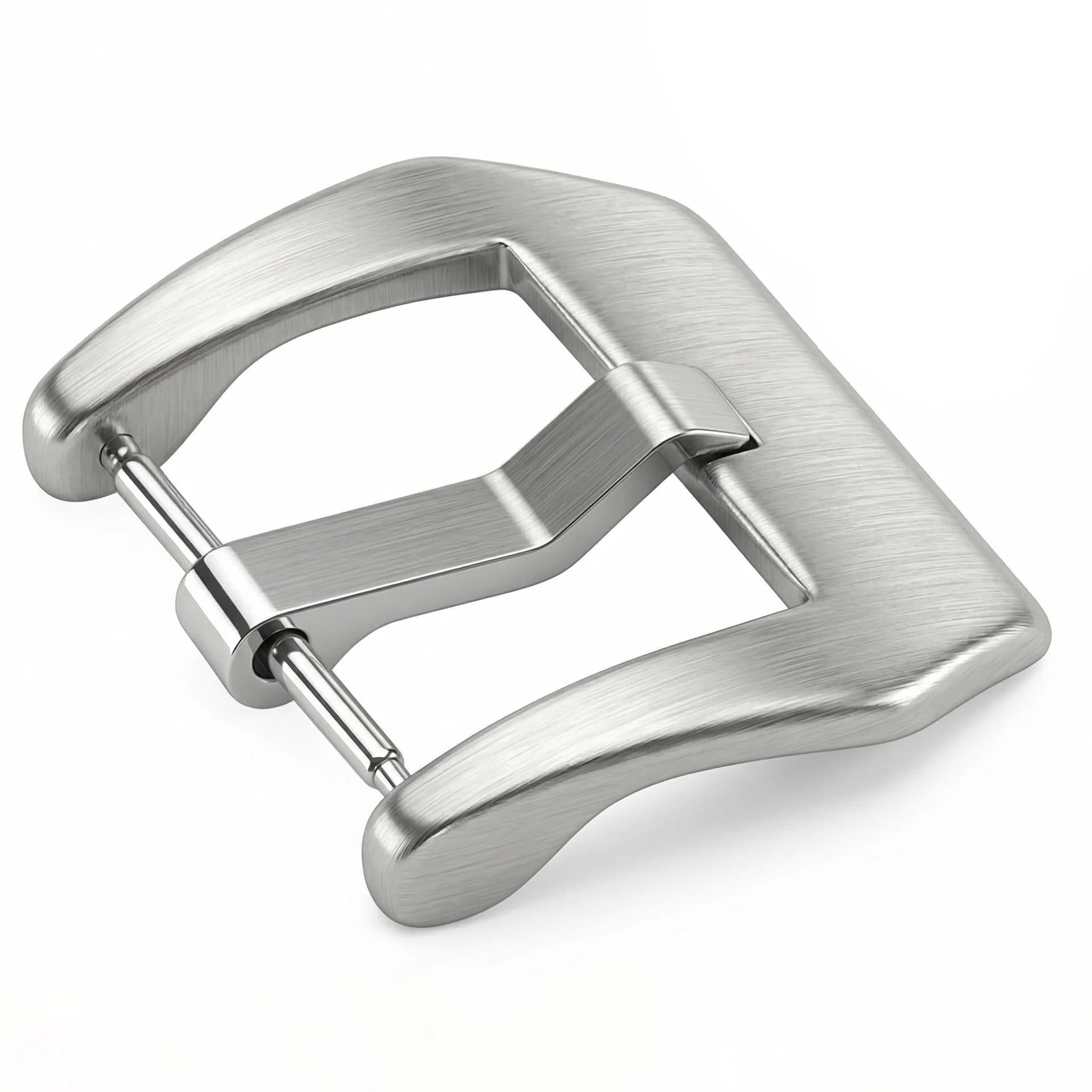 Fibbia per Orologio Resistente Spazzolata 20mm 22mm 24mm in Acciaio Inossidabile Solido con Chiusura a Perno Nera Argento Accessori di Ricambio da Uomo