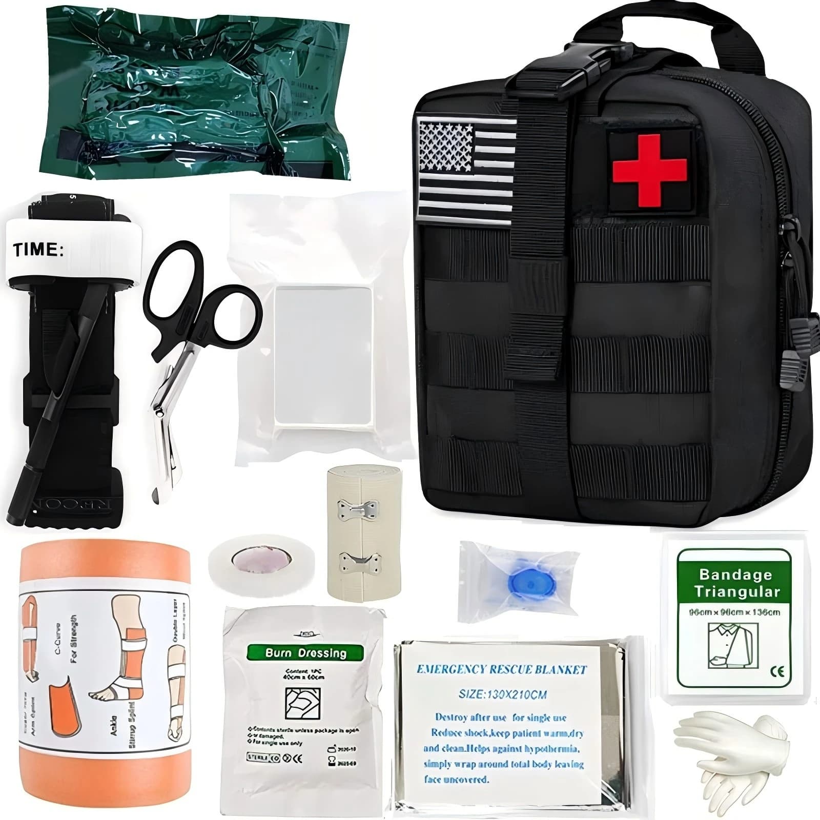 Kit di pronto soccorso tattico negli accessori per auto IFAK Molle Survival Kit Outdoor Camping Home Travel Medical Bag