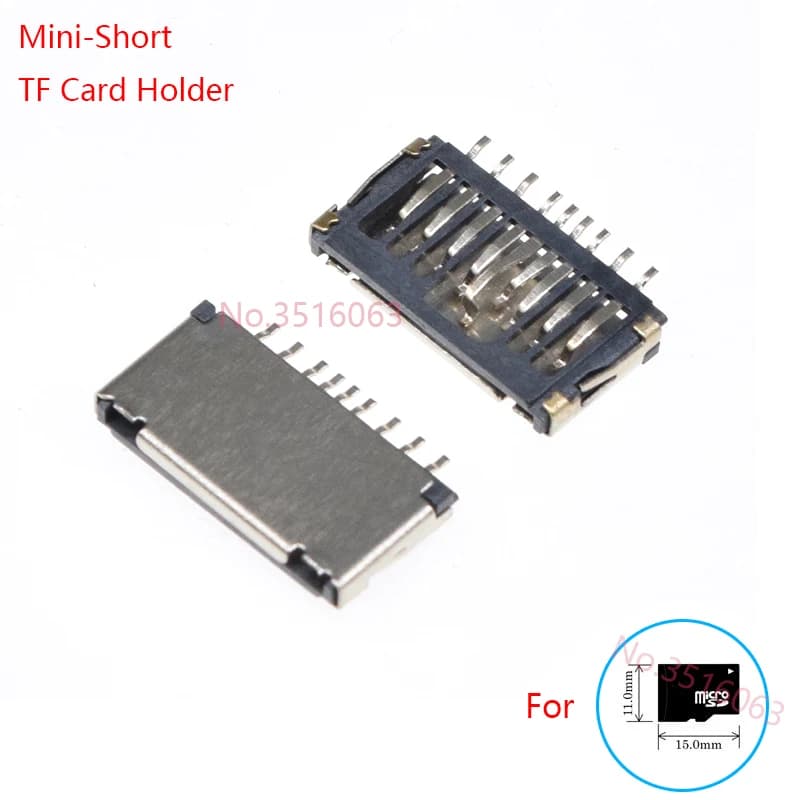 5/10Pcs Mini-Short Ultra-thin TF card holder Connector Socket Push in Pull Out Type Micro SD TranFlash Adapter H=1.5/1.7/3.75mm
