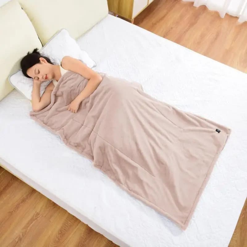 Coperta elettrica 59x33.5 pollici Coperta per pisolino riscaldata rapidamente Poncho Avvolgente Coperta per colo elettrica regolabile Traspirante Indossabile