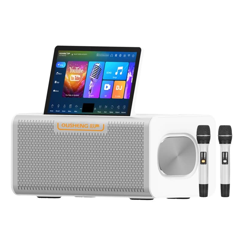 OUsheng V80 MAX Professional Wireless Outdoor Karaoke Machine-Plastic 5.1 Channel Built-in Amplifier for Camping Beach