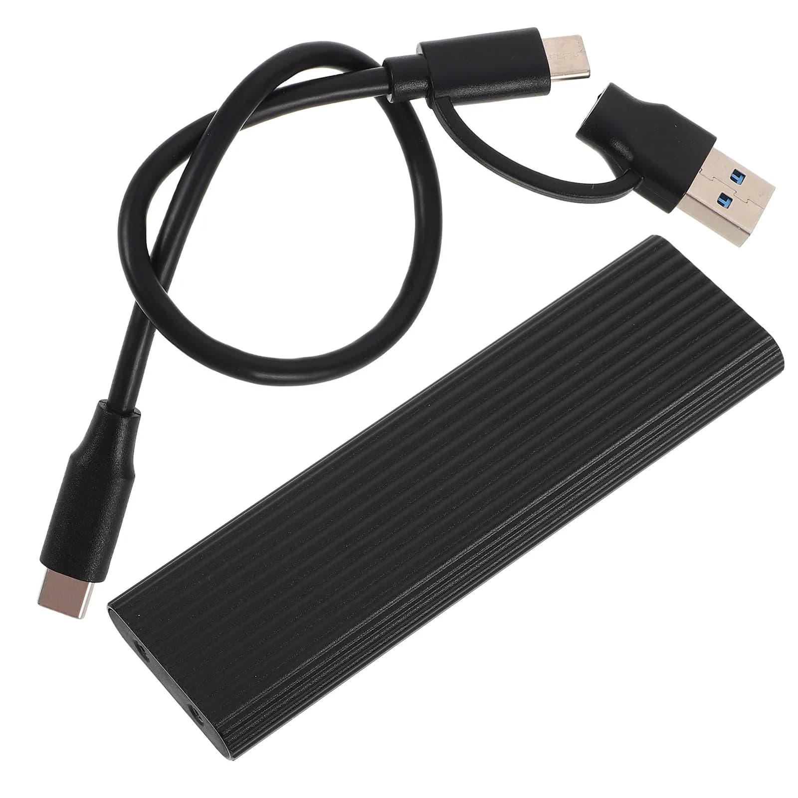 Set di 1 custodia per SSD (Solid State Drive) con connettore Type-C USB 3.1 a doppio protocollo, adattatore esterno per disco rigido SSD