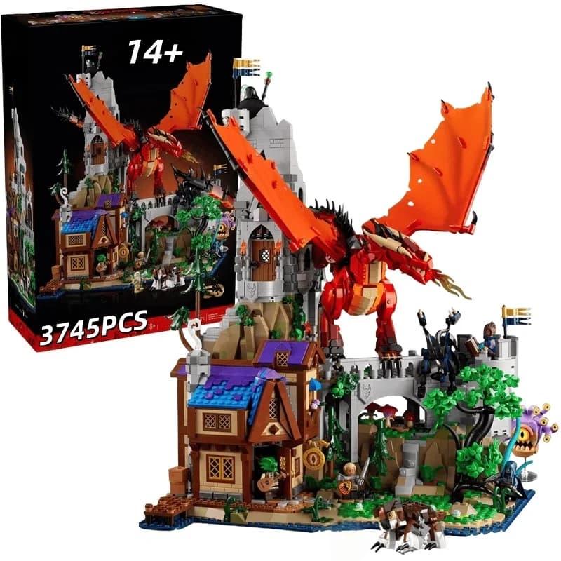2025new 21348 Dungeons & Dragons: Red Dragon's Tale I migliori regali di compleanno e feste per bambini con giocattoli da costruzione