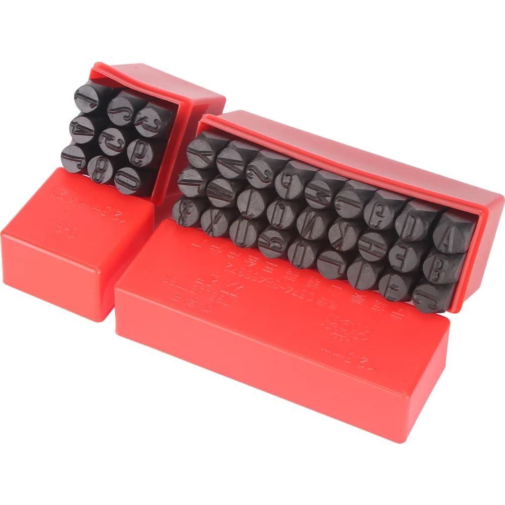 8/10/12.5mm Alphabet Stamp Set Number & Letter Stamping Punch Kit Steel Die Embossing DIY Jewelry Gold Silver Leather LOGO Stamp