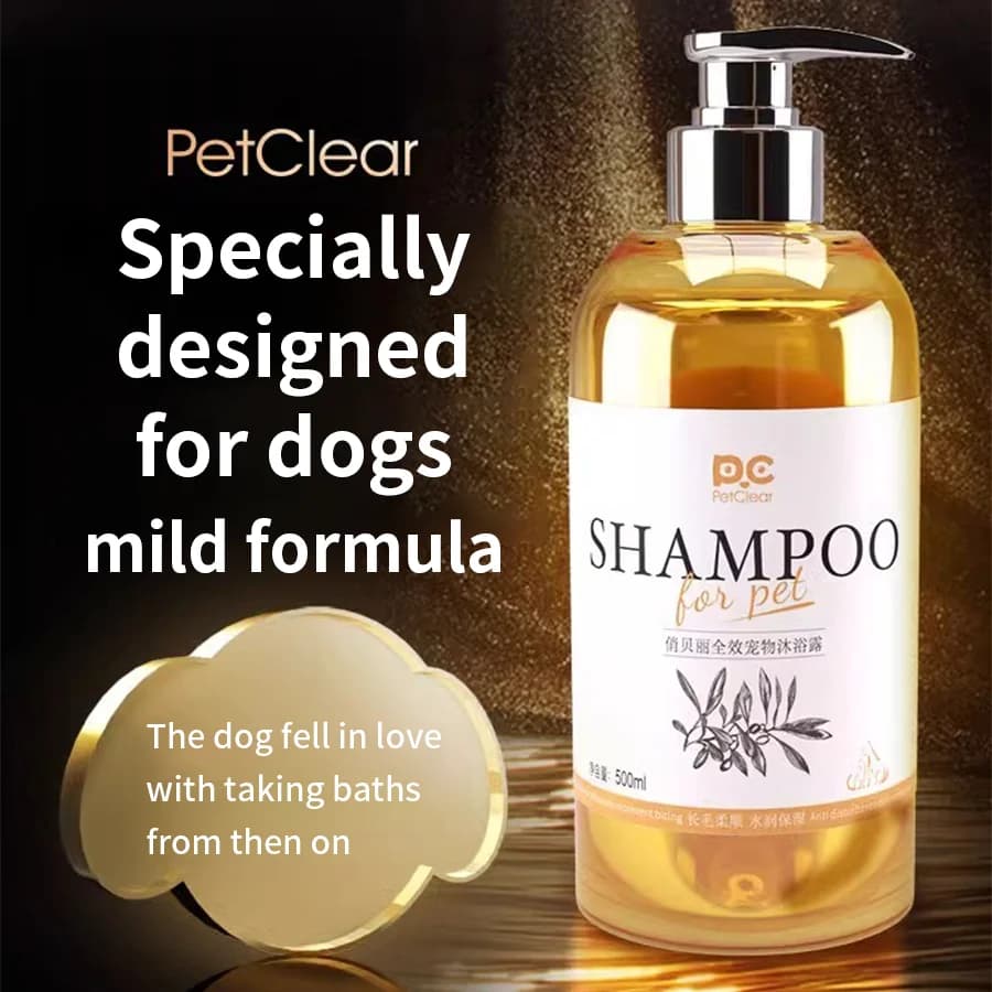 PETCLEAR Shampoo e balsamo per cani 2 in 1 Gel da bagno per cuccioli con formula delicata 500 ml Prodotti per la pulizia dal design speciale per cani