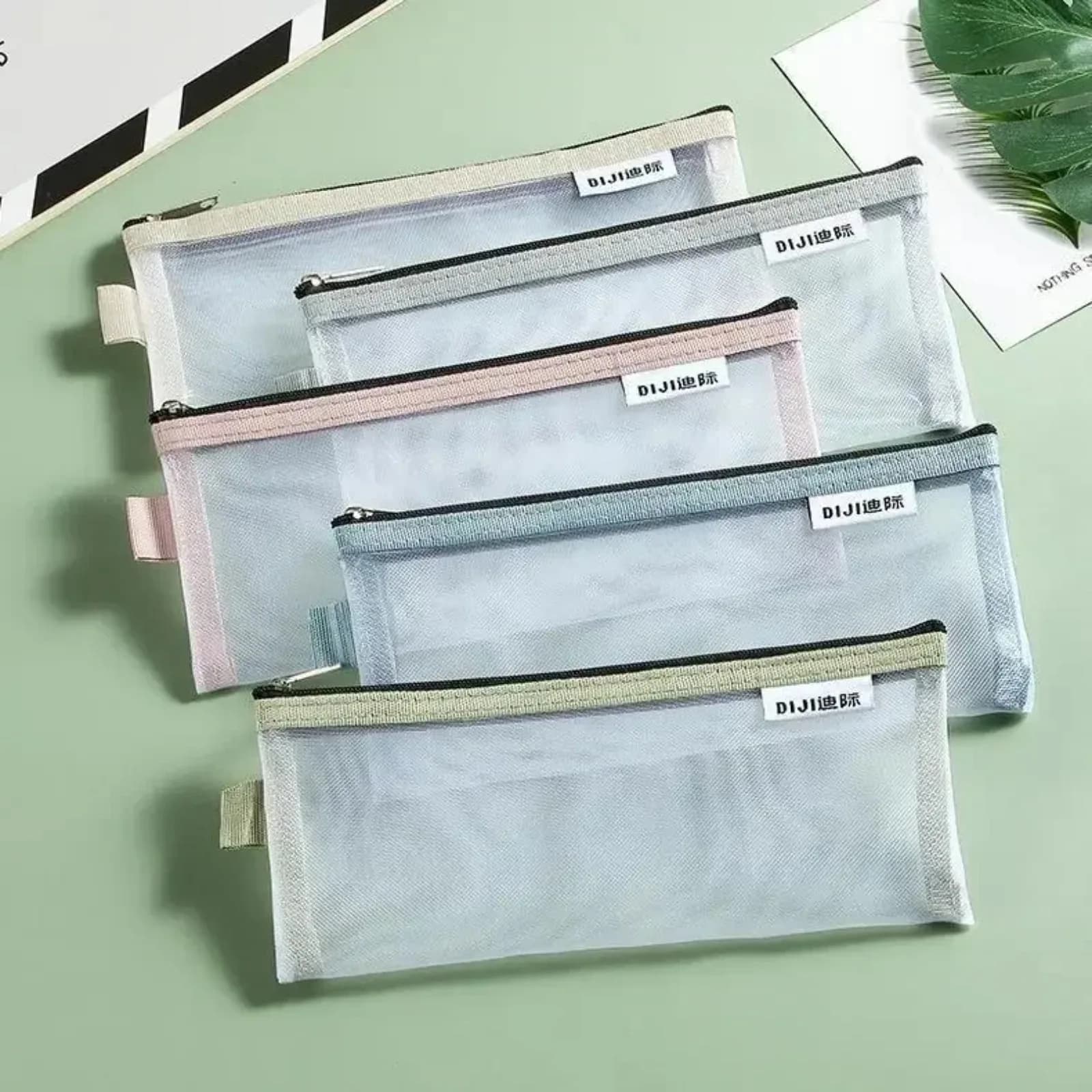 1 pz custodia in rete con cerniera borsa per documenti trasparente cartelle di file di libri borse per riporre astucci per matite di cancelleria