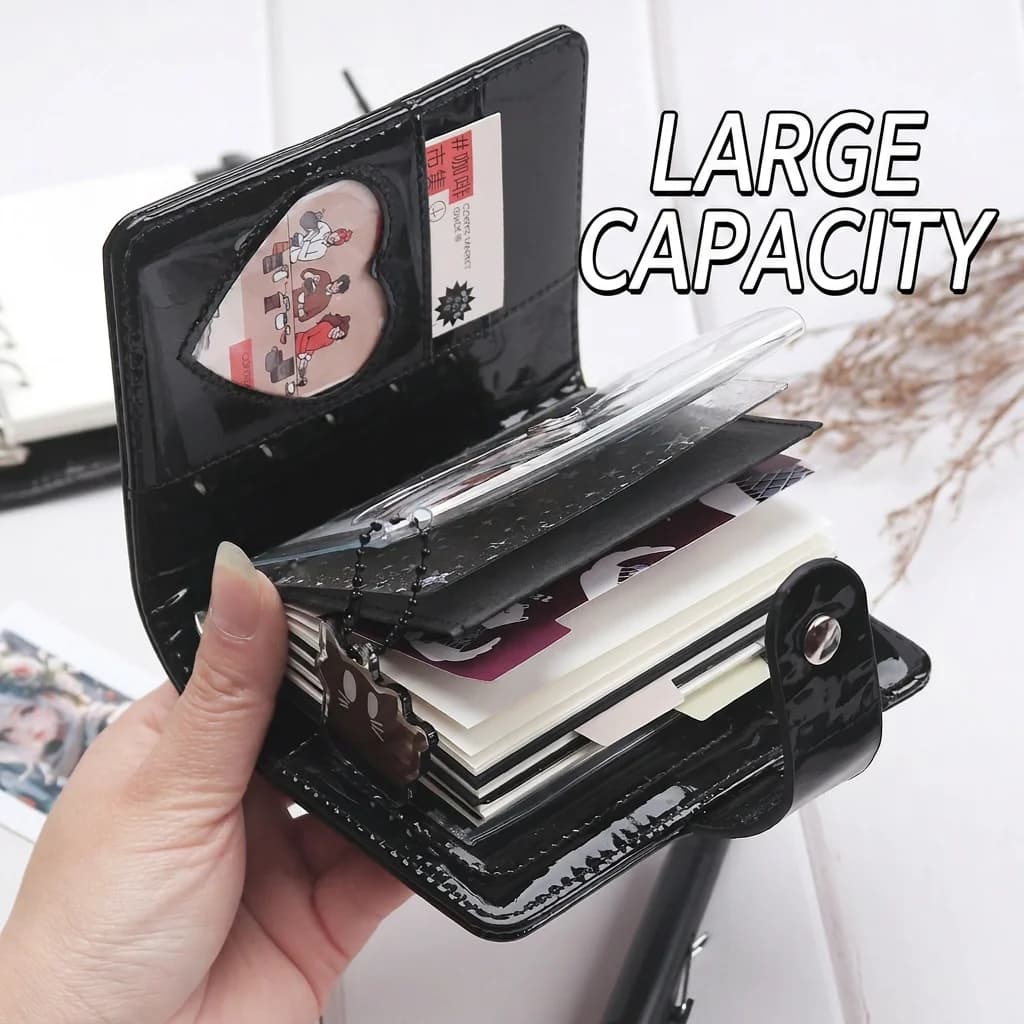 M5 Size Loose Leaf Notebook Leather Cover with Clear Window Zipper Pocket Journal for Daily Schedule Planning Scrapbooking