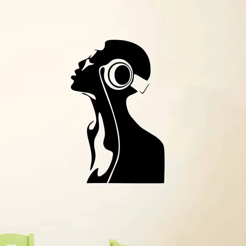 Adesivo Murale con Note Musicali - Arte Murale in Vinile, Finitura Opaca Autoadesiva, Design Classico Cartoon per Camera da Letto, Soggiorno