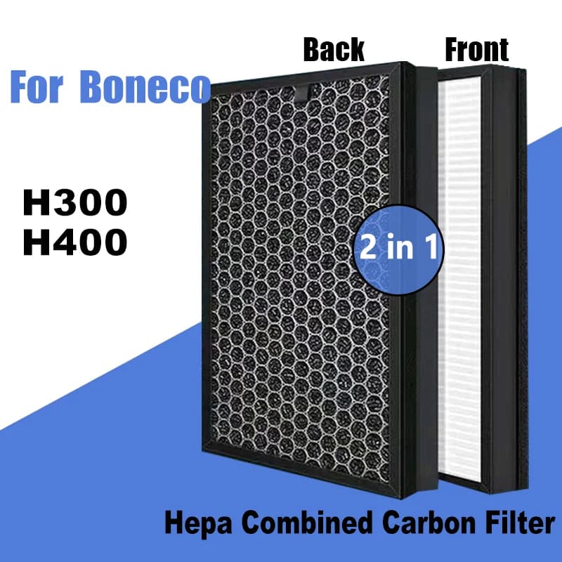 Filtro aria a carbone attivo combinato AH300 True HEPA 250x250x30mm per purificatore d'aria BONECO H300 H400
