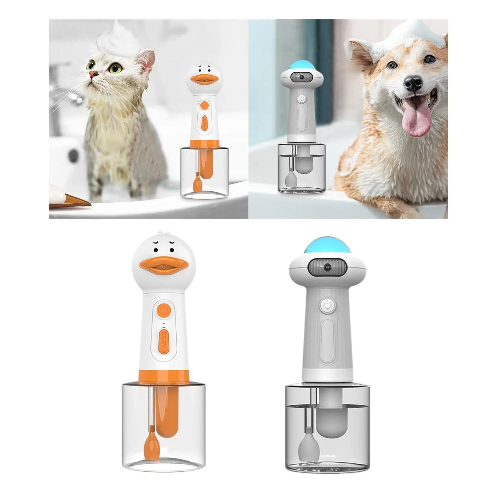 Dispenser di Sapone per Cani, Miscelatore di Shampoo Efficiente per Bagno di Cuccioli e Gatti, Pulizia con Bolle