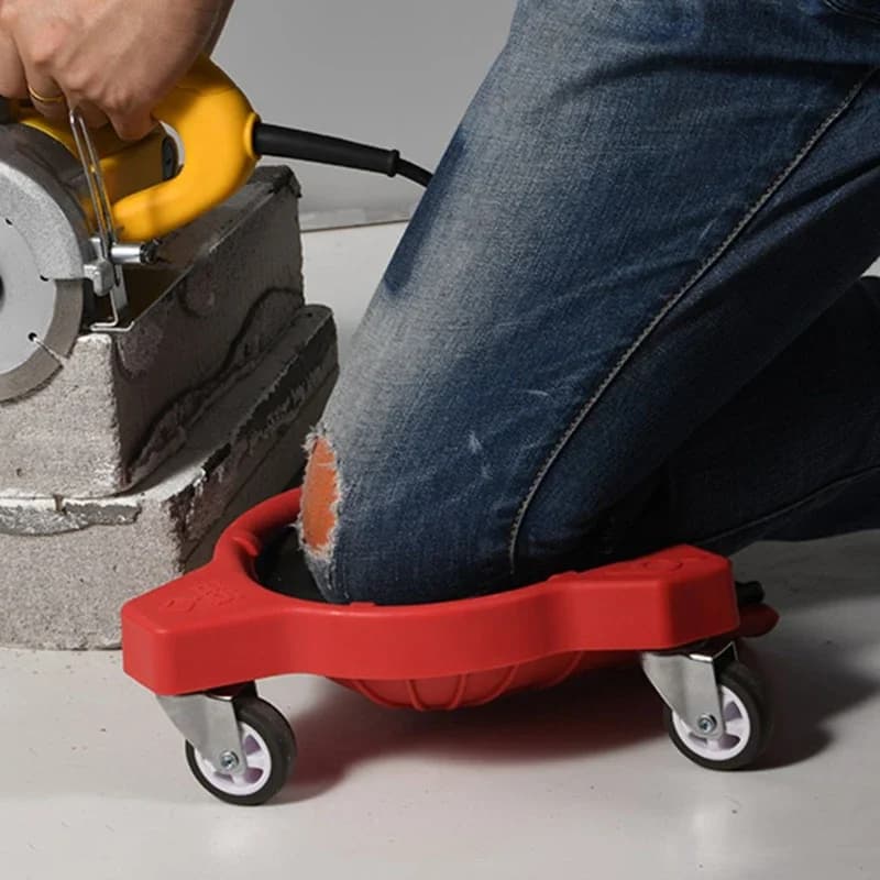Ginocchiere universali per ruote, ginocchiere con puleggia multifunzionale per meccanica automobilistica, ginocchiere da lavoro con dispositivo di protezione del ginocchio