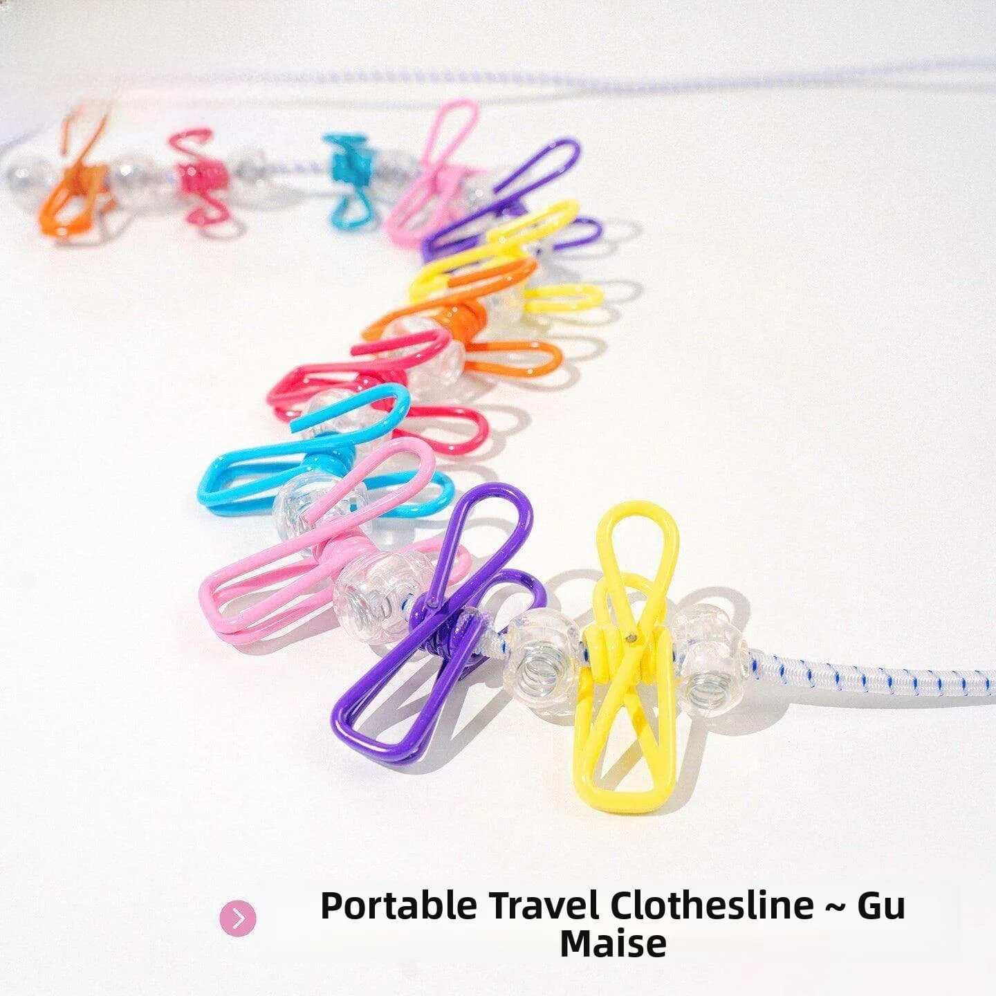 Travel Portable Clothes Drying Rack Multi-Function Foldable Clothes Hanger with Clip Dormitory Hotel Clothes Drying Rope