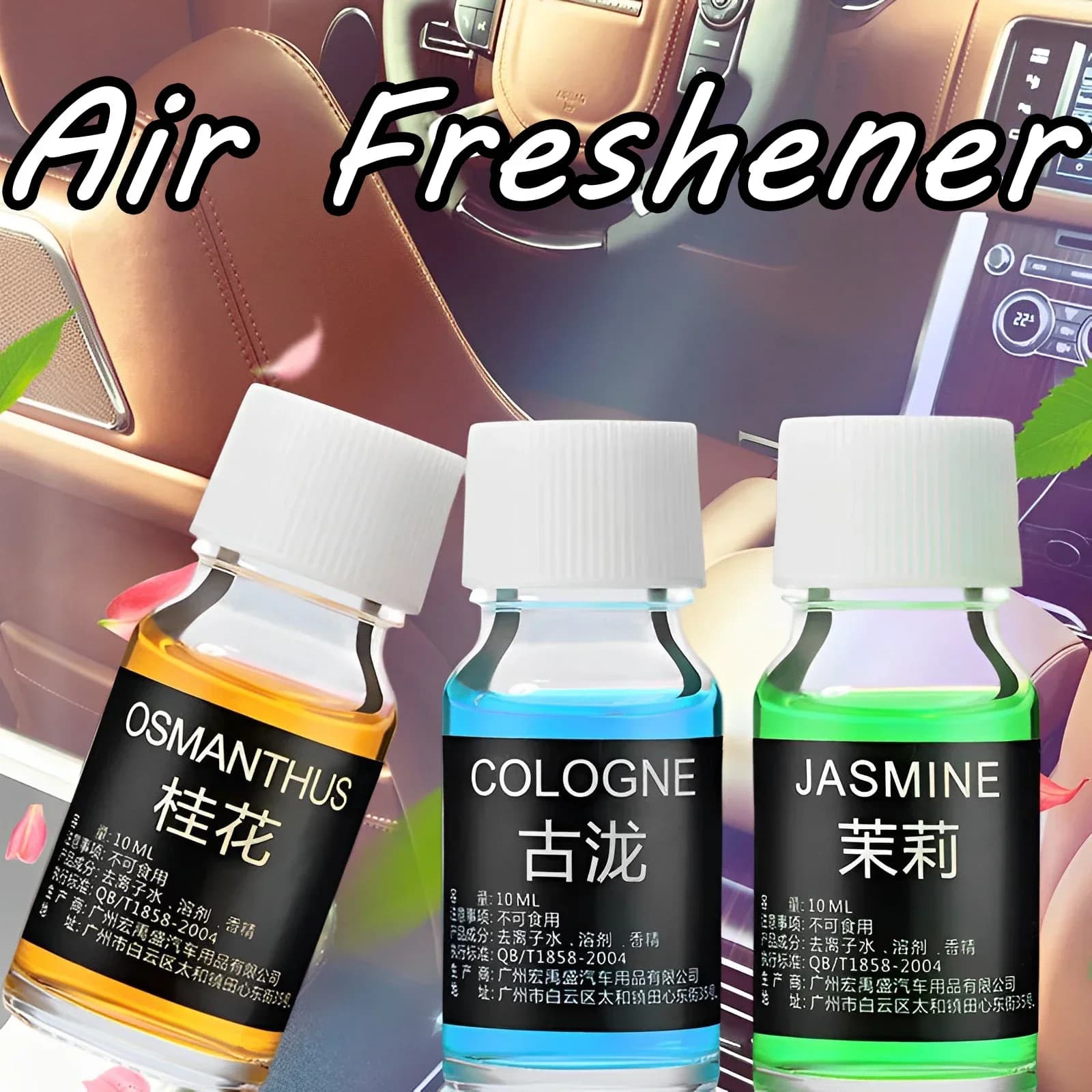 Ricarica Profumo Auto, Accessori Auto, Fragranza 10ml, Elimina Odori, Profumo Auto a Lunga Durata