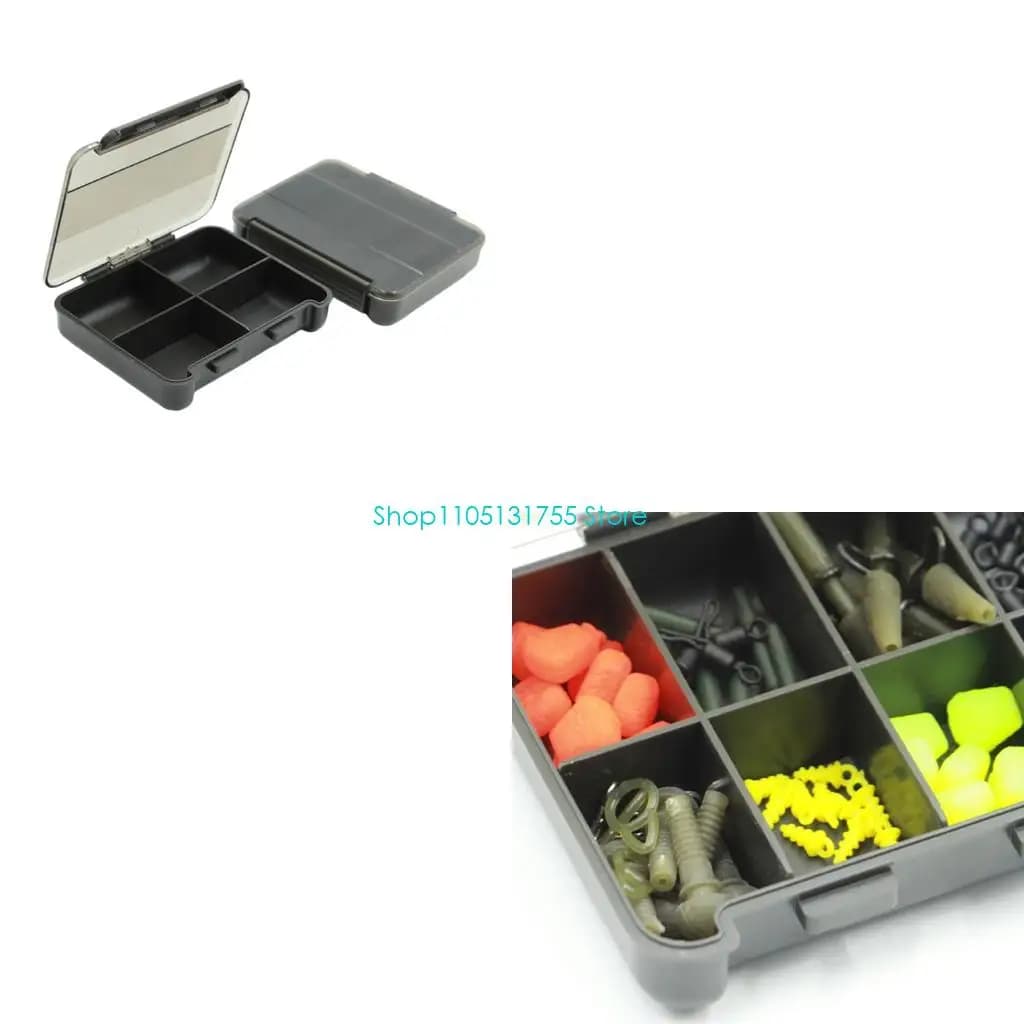 K0EF Fishing Gear Storage Box, ABS Tackle Case with Clear Lid and Front Clip for Day-to-Day Carry and Bag Storage Use