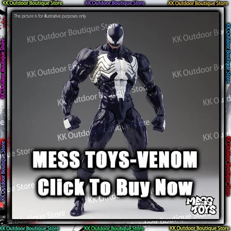 NUOVO Mess Toys Venom Lethal Neighbor Spider-Man Symbiotic Black Suit Messtoys Spiderman Anime Action Figure Modello Bambola Regalo Giocattoli